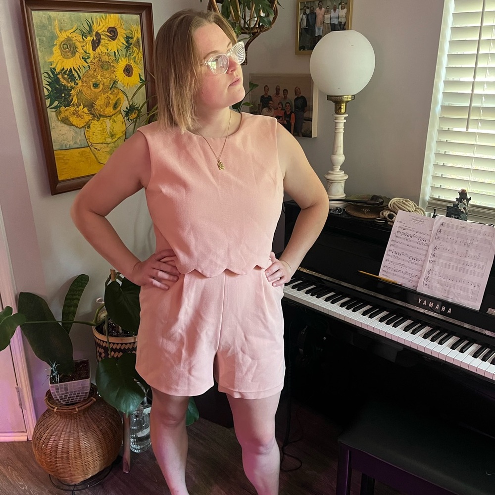 Miss Selfridge sherbet orange romper